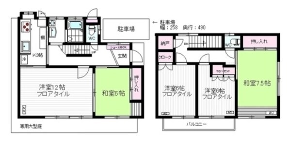 カーサ西荻 E棟の物件間取画像